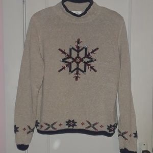 Christopher & Banks Hand Embroidered Sweater